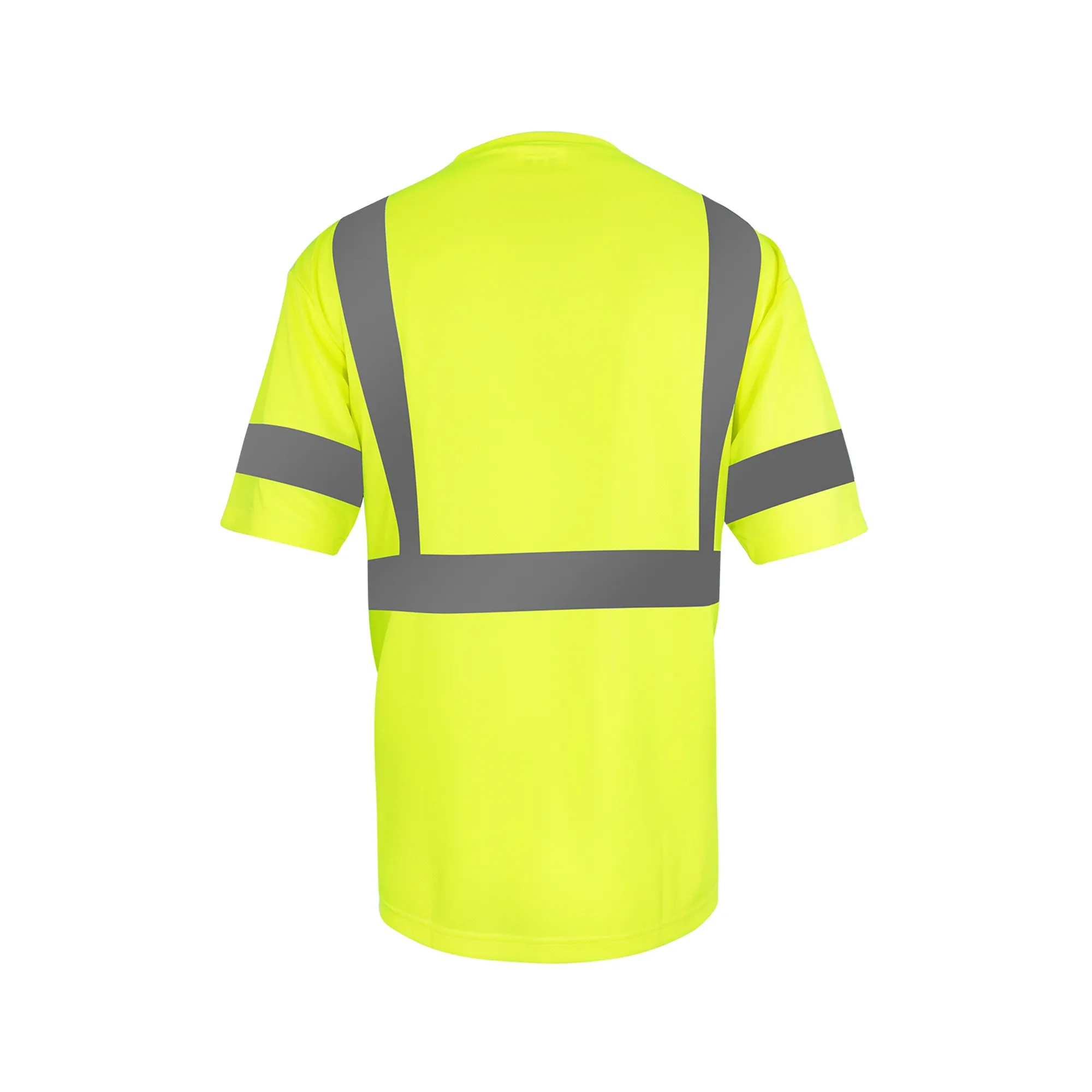 Lx Thấp Moq Cổ Hi VIS Ngắn Tay Phản Quang T Áo Sơ Mi An Toàn Polo Áo Sơ Mi Tùy Chỉnh Logo Phản Quang An Toàn T-Shirt Cho Người Đàn Ông