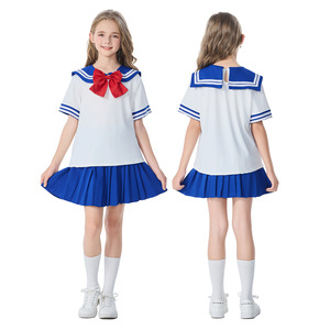 Uniformes de Animadoras para Niñas, Conjunto de Disfraz Estilo Marinero, Falda y Pantalones Cortos, Traje para Actuaciones - Product Image 4