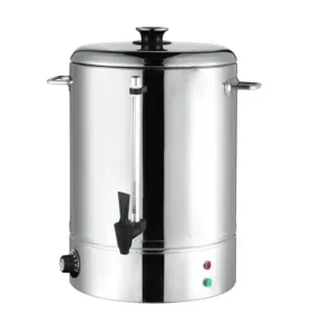 Dasar Baja Seri 6L Stainless Steel Single Lapisan Air Boiler Air Guci dengan Plastik Tekan