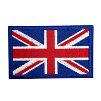 Patch rectangulaire brodé sur mesure avec drapeau national pour chapeau, idéal pour la décoration de vêtements - Bestseller transfrontalier