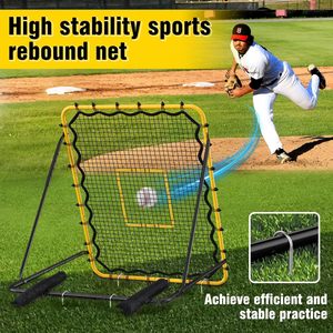 Red de Rebote para Fútbol y Béisbol, Red de Rebote <span class=keywords><strong>Multideportiva</strong></span> para Lanzamiento, 5 Ángulos Ajustables para Entrenamiento de Voleibol y Fútbol - Product Image 5