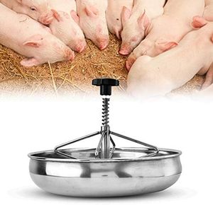 Heo con không gỉ khay thức ăn chia phần lợn sữa máng Hooking sàn sửa chữa Hog Feeder - Product Image 2