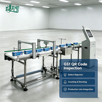 Machine de détection, rejet, tri et comptage de codes QR à grande vitesse BMG CE avec déviation multi-voies pour l'emballage chimique