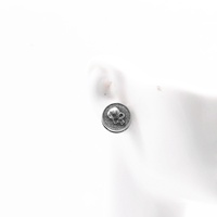 Boucles d'oreilles clous Yunnique pour hommes, personnalisées, en acier inoxydable 316L, hypoallergéniques, gravées crâne, style vintage punk gothique, avec cristaux, cadeau fait main