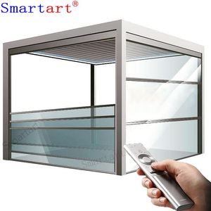 2022 Retractable Glass <strong>Roof</strong> with Guillotine Vertically Sliding Glass <strong>Doors</strong> Windows - Product Image 1
