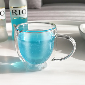 Classique Double Paroi Isolé <span class=keywords><strong>Cappuccino</strong></span> Latte Café En <span class=keywords><strong>Verre</strong></span> avec Poignée - Product Image 3