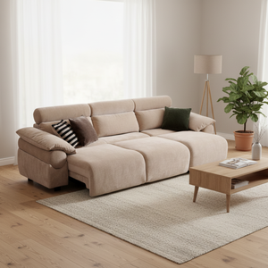 Sofá <span class=keywords><strong>Cama</strong></span> de Tela Europeo que Ahorra Espacio con Colchón Desplegable, Sofá <span class=keywords><strong>Cama</strong></span> Convertible de 2 Plazas para Sala de Estar Moderna u Hotel - Product Image 6