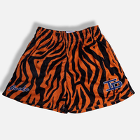 Shorts pour hommes en toile unie avec logo imprimé, poches, cordon de serrage, taille élastique, mi-longueur, 100% polyester, personnalisables, sportifs, séchage rapide, respirants