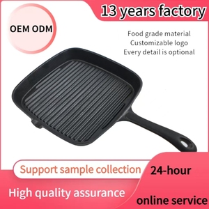 Sartén de Hierro Fundido de 24 cm, Sartén para Freír con Bandeja de Horneado Separada, Precurada en Negro, Compatible con Cocina de Gas, Capacidad de 1-2 L, Utensilios de Cocina de Metal - Product Image 6