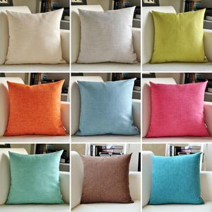Hanlin Linen Throw <b>Pillow</b> Square Solid Color Minimalist Style Washable Custom <b>Sofa</b> Cushion Bed Headrest Decorative <b>Pillow</b> - Product Image 2