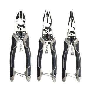 Professional Electrician's Pliers - 2-in-1 <strong>Long</strong> <strong>Nose</strong> &amp; Diagonal Cutter with Metric Measurement &amp; Wire Stripping Jaws - Product Image 3