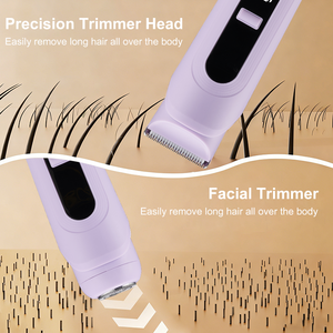 Épilateur de beauté violet pour femme, tondeuse bikini incurvée, <span class=keywords><strong>rasoir</strong></span> électrique rechargeable, IPX7, épilation pour femmes - Product Image 3