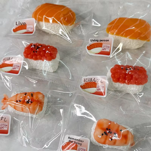 Juego de Juguetes Antiestrés de Sushi, Juguetes Realistas de TPR para Aliviar el Estrés para Niños y Adultos - Product Image 1