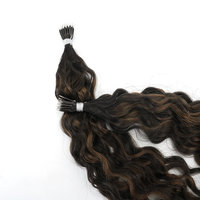 Extensions capillaires Nano Ring bouclées en cheveux humains vierges Remy, pré-bouclées, qualité salon, double tirage, naturelles, douces et soyeuses, en trame, pack