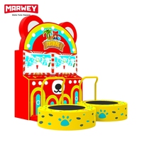 Marwey Vente en gros de trampoline d'intérieur pour enfants à 2 joueurs et machine de jeu de ski, double scooter, équipement d'arcade pour enfants