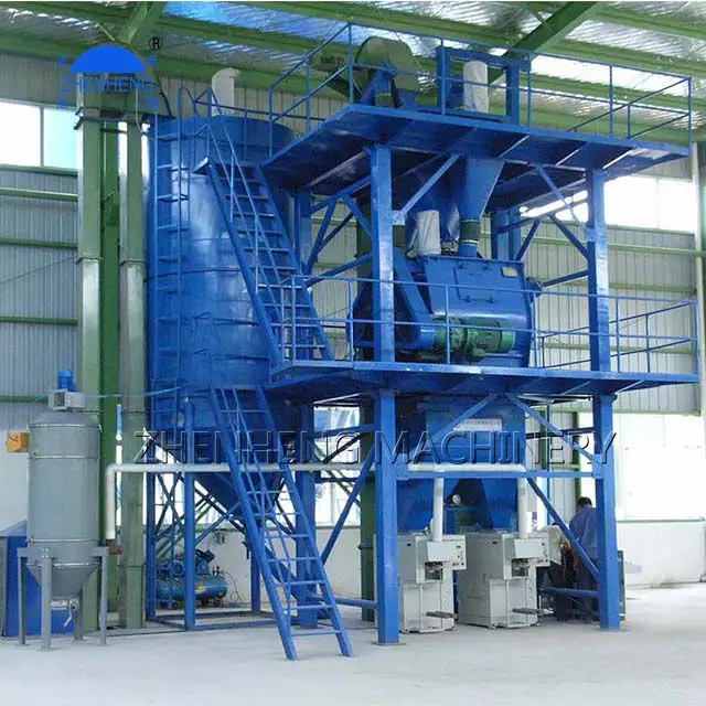 Baja inversión Simple Premix 5 T/H Azulejo Adhesivo Cemento seco Mortero Mezcla Máquina Planta de fabricación de mortero seco