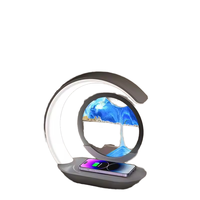 Lampe de table LED 3D rechargeable moderne à sable mouvant dynamique, effet de sable liquide, pour bureau