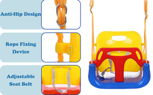 Ensemble de balançoires 3 en 1 pour enfants Style seau d'arrière-cour <span class=keywords><strong>Siège</strong></span> de balançoire détachable pour bébé pour aire de jeux d'arrière-cour - Product Image 4