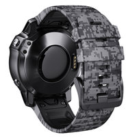 Camouflage Silicone Easyfit Strap Montre Intelligente Extérieure 22mm 26mm Quickfit Bandes Pour Garmin Watch Band Fenix 7X 6X Pro forerunner