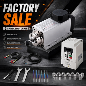 Motor de Husillo CNC de Alta Precisión de 2.2KW 110V 220V para Madera, 24000rpm, Refrigerado por Aire, ER20, con Kit de Inversor VFD - Product Image 1