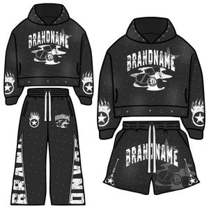 Áo hoodie nam Kodo Streetwear chất liệu denim dày 450 gsm, kiểu dáng regular fit, in hình Fearoffgod, thiết kế custom distressed. - Product Image 3