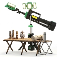 Projecteur LED portable 21V 1000W avec trépied télescopique pour éclairage extérieur
