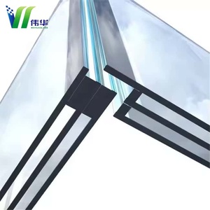 Mur-rideau en aluminium personnalisé avec verre isolant trempé gris européen anti-rayures, haute sécurité, à faible émissivité pour l'extérieur des hôtels - Product Image 1