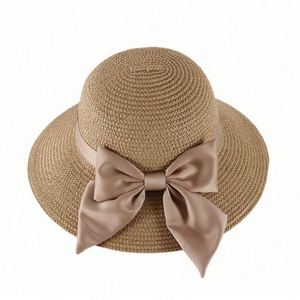 2023 Hot Sale Bow Fisherman Bucket Hats Female Spring Floppy Outing Sunscreen <b>Visor</b> Beach Sun Summer <b>Straw</b> Hat - Product Image 1