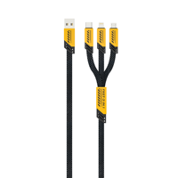 Kabel Data YooKiE CB98 60W 3 in 1 TPE Nylon Braided USB-A ke Type-C//Micro 1M 3A Pengisian Cepat untuk Ponsel