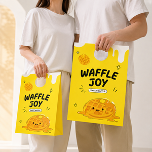 Custom Printed Eco-Friendly <b>Biodegradable</b> Recyclable Your Own Logo Restaurant Catering Food Barbecue Takeaway To-Go <b>Paper</b> Bags - Product Image 1