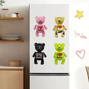 Imán para Refrigerador con Diseño de Oso de Aleación de Zinc con la Frase <span class=keywords><strong>I</strong></span> <span class=keywords><strong>LOVE</strong></span> <span class=keywords><strong>BERLIN</strong></span>, Logotipo Personalizable Multicolor, Hecho en China - Product Image 4