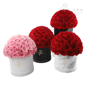 Rosa Eterna Personalizada, Flores Preservadas Hechas a Mano, Regalo de Rosa Lujosa, 39 Rosas Reales Preservadas para Siempre en Caja de Mármol - Product Image 4