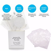 Papel de filtro de membrana de nailon para laboratorio IKEME, filtración cuadriculada MCE, disco de membrana de ésteres de celulosa mixta, filtro de membrana estéril