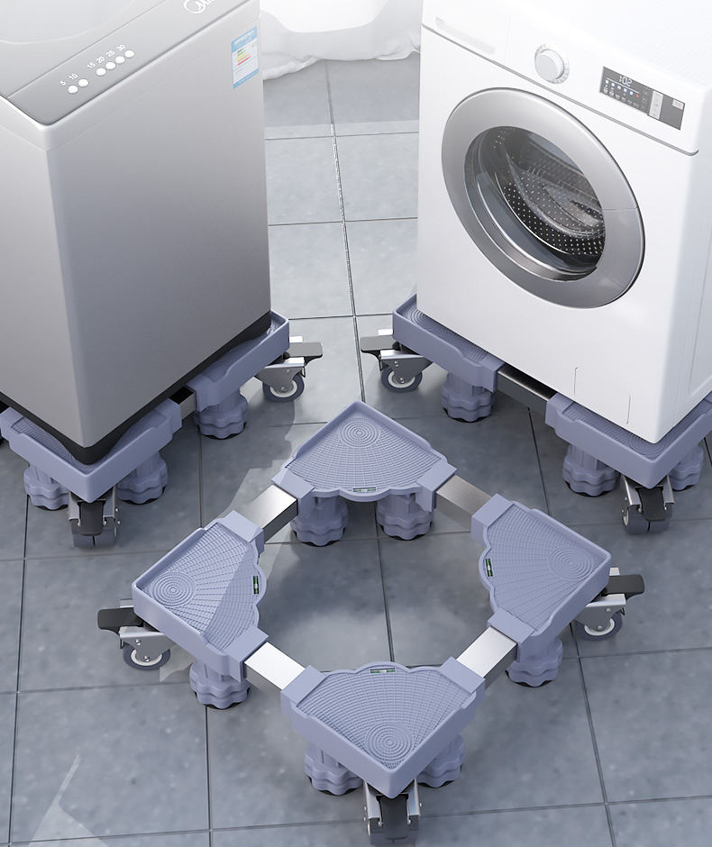 Base Antiumidità Frigorifero Base Regolabile DEWEL Per Lavatrice E Frigorifero - Supporto Antiumidità 45-67cm Ruote Lavatrice - Foto 3