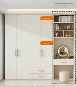 Armoire de rangement sur mesure <span class=keywords><strong>JYN</strong></span> avec coiffeuse intégrée, dressing et commode - Product Image 4