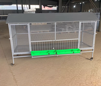 Cage d'élevage extérieure pour animaux domestiques avec treillis métallique, conception anti-furets pour poulets, canards, lapins et cailles boutonnières