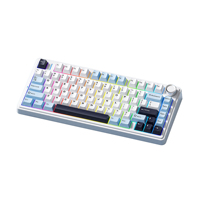 Clavier de jeu magnétique Aula F75 HE 75% 3 modes filaire, Bluetooth, sans fil 2.4G, 8000Hz RGB