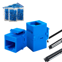Connecteur d'extension de câble Ethernet à montage sur panneau, coupleur modulaire RJ45 femelle-femelle Keystone en ligne