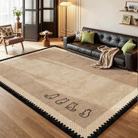 Tapis de salon moderne de luxe, tapis en velours cristal imprimé pour la maison, tapis de salon