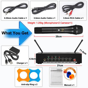 Micrófono Inalámbrico UHF Dinámico Cardioide DX8 BT con Luces LED, Construcción de Plástico y Metal para Karaoke y Conferencias - Product Image 6