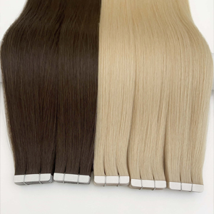 Extensiones de Cabello Adhesivas Dobles Chinas para Salón de Belleza, Cabello Humano Negro Azabache 1B de 20 Pulgadas con Puntas Gruesas, Envío Rápido - Product Image 1