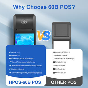 Terminal de point de vente mobile pour fabricants, système POS 6 pouces avec imprimante 58 mm, machine POS portable Android 14 pour <span class=keywords><strong>restaurant</strong></span> - Product Image 3