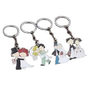 Llavero Metálico con Temática de Boda, Llavero Metálico de Dibujos Animados, Creativo, Conmemorativo, para el Día del Amor, Accesorios para Coche y Bolso - Product Image 1