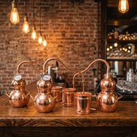 Kit de distillation domestique électrique/à feu direct en cuivre DYE 2L-30L pour whisky, rhum, brandy – Haute productivité