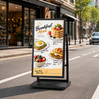 Support de menu numérique extérieur |   Affichage extérieur commercial lisible au soleil, menu dynamique et promotions