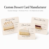 Cartes d'information personnalisées en gros pour desserts, fiches de présentation des saveurs de gâteaux pour comptoir de boulangerie, présentoirs en papier, vente en gros