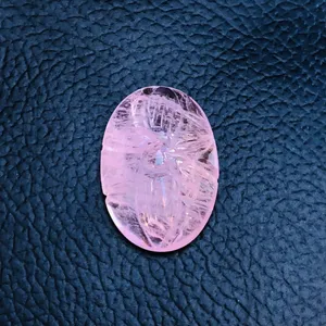 Lote de cabujón de forma ovalada tallada de morganita Rosa natural Cabujón de morganita 250 Cts Lote para joyería Piedra preciosa de espeleología única. Bebé - Product Image 1