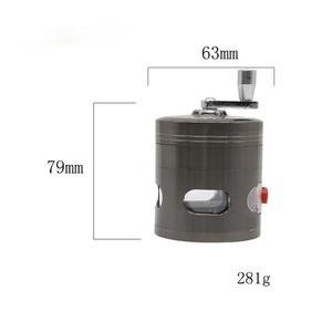 Grinder para Fumar de 4 Capas al por Mayor Accesorios para Fumar Personalizados Moledor Manual de Hierbas Secas de Metal de 63 mm con Logotipo Personalizado OEM - Product Image 3