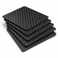 Fabricant de plaques en fibre de carbone en gros, finition mate sergé 3K, format carte de visite, pièces DIY, feuille composite anti-RFID