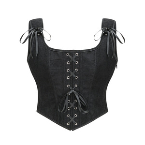 Gilet attillato con cerniera da donna con colletto senza maniche corsetto aderente mutaforma da donna - Product Image 3